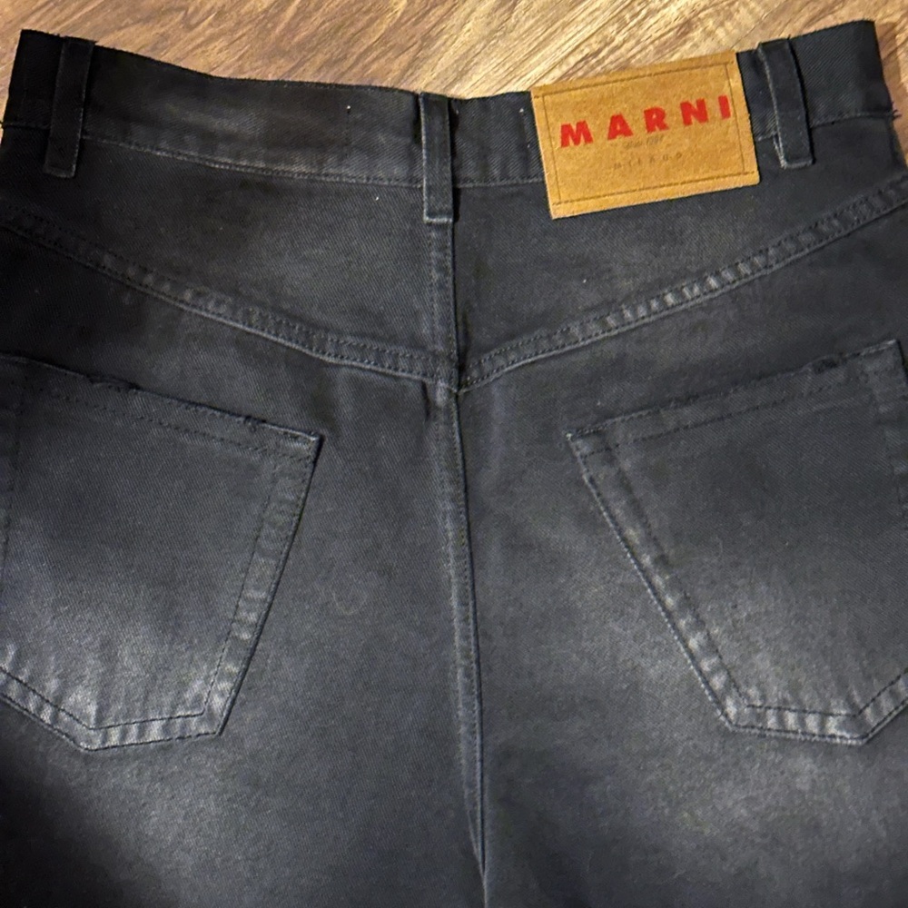 Marni Black Horseshoe Denim Jeans - Picture 7 of 11